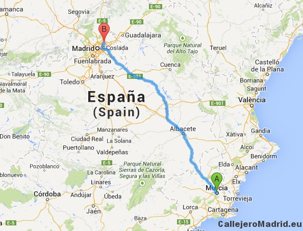 Mapa Murcia / Barajas