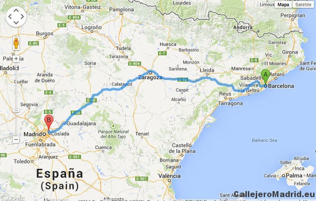 Mapa Barcelona / Barajas