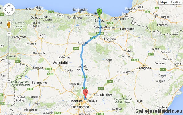 Mapa Bilbao / Barajas
